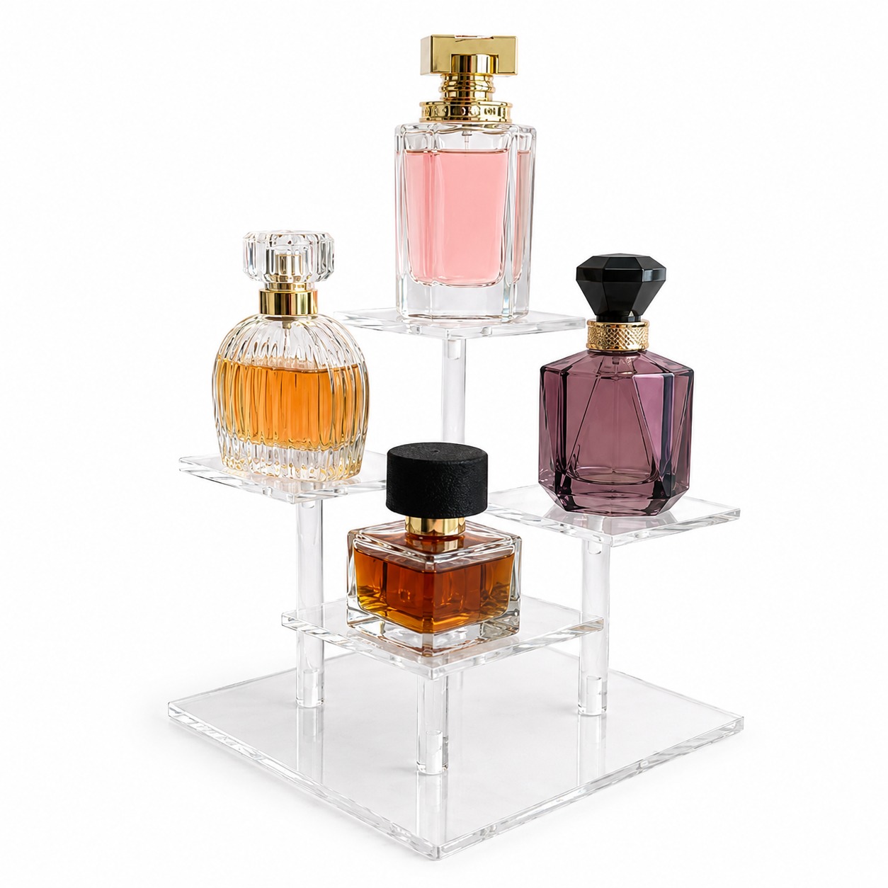 multi-tier acrylic display stand