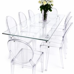 Modern acrylic dining set