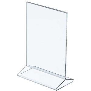 Clear Acrylic L-Shape Sign Holder